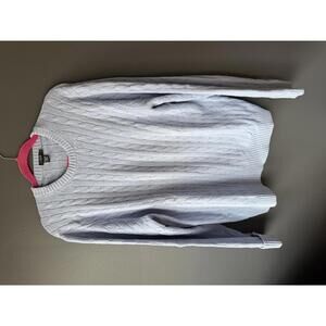 J.Crew Men's Cable Knit Sweater XL Light Blue